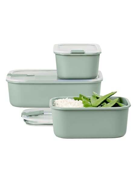 Mepal Nordic Sage Cirqula Rectangular 3 Piece Food Storage Set (W35876) | £40
