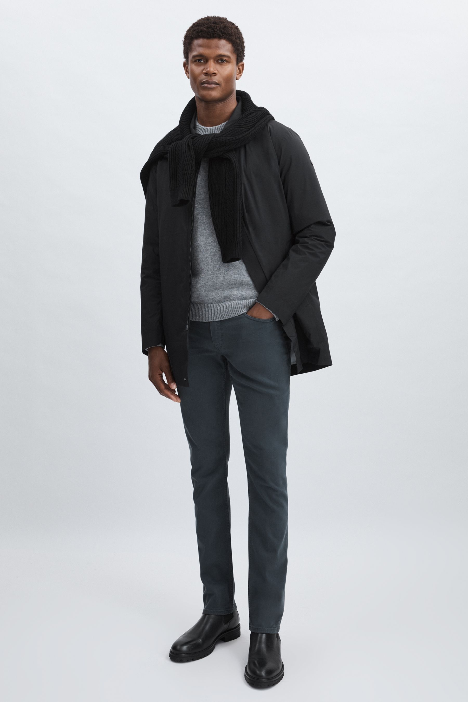 SCANDINAVIAN EDITION SCANDINAVIAN EDITION DOWN PADDED CAR BLACK COAT