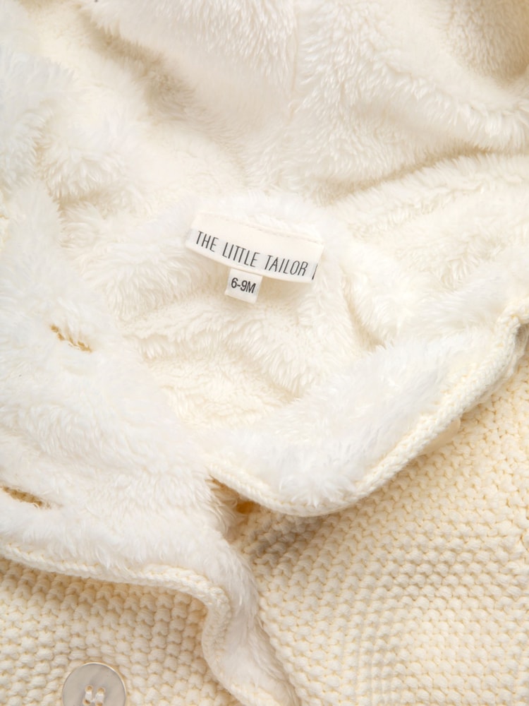 The Little Tailor Baby 100% Cotton Plush Lined Pixie Pram Coat - Image 6 of 6