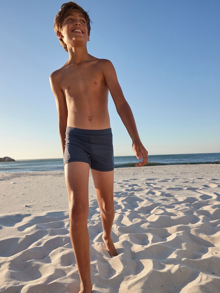 Navy Blue Shorter Length Stretch Swim Shorts (3-16yrs) - Image 2 of 4