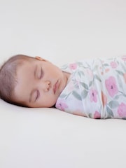 aden + anais Pink Large 100% Cotton Muslin Blanket Ma Fleur - Image 2 of 5