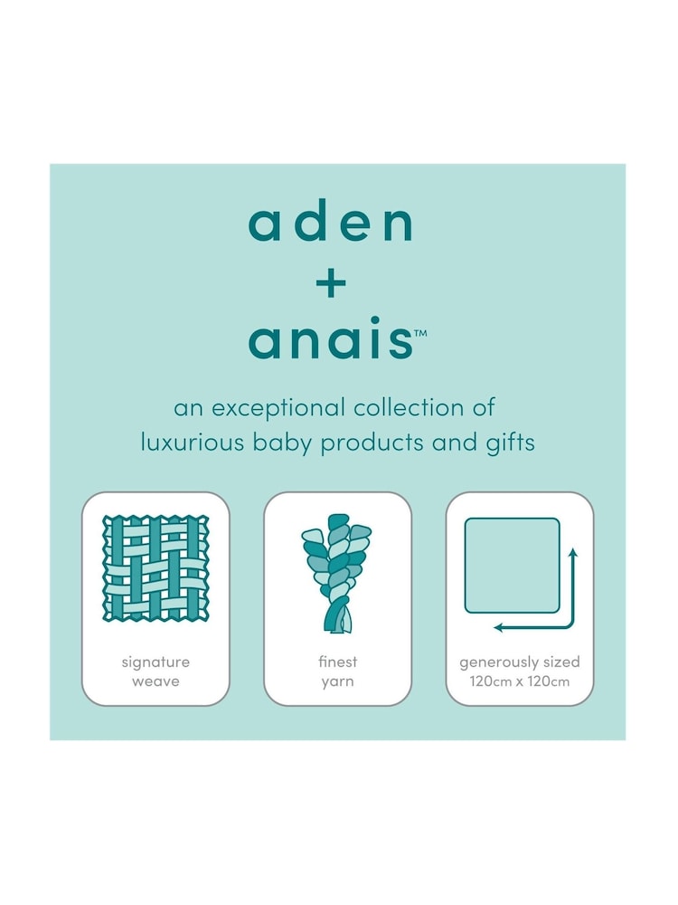 aden + anais Pink Large 100% Cotton Muslin Blanket Ma Fleur - Image 5 of 5