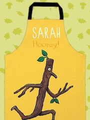Star Editions Childrens Man Yellow 100% Cotton Personalised Stick Running Apron - Image 2 of 2