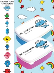 Star Editions Mr Men Personalised Blue/PinkLunch Box - Image 1 of 3