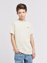 Lee White Boys Badge 100% Cotton T-Shirt - Image 1 of 8