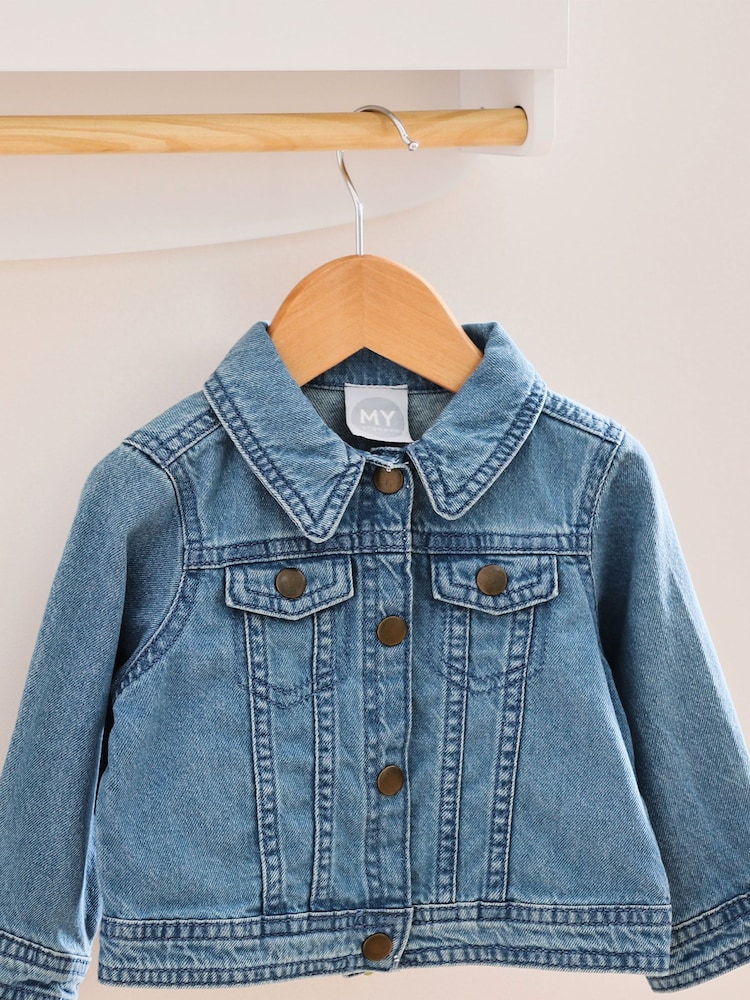 Personalised Letter Patch Denim Jacket by My 1st Years - Image 2 of 5