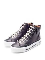 Moda in Pelle Annaken High Top Chunky Lace-Up Leather Trainers - Image 2 of 4