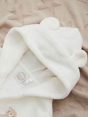My 1st Years Personalised Biscuit Bear White Fleece Robe - Image 4 of 6
