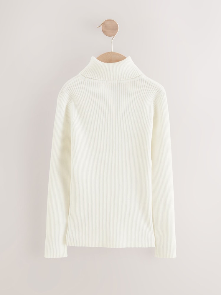 Ecru Roll Neck Knit Jumper (3-16yrs) - Image 2 of 4