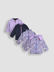 JoJo Maman Bébé Lilac Fairy 4-In-1 Polarfleece Jacket - Image 1 of 11