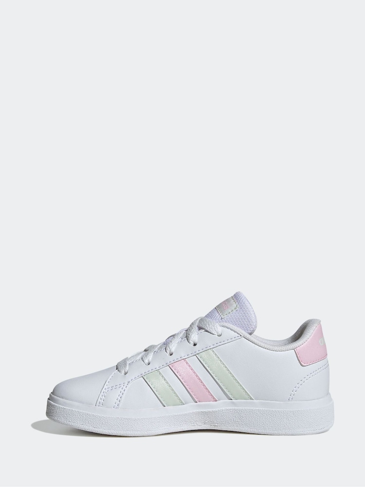 adidas Pink white Gazelle Trainers - Image 2 of 9