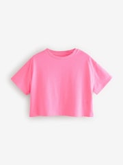 Multi Bright 100% Cotton Sequin Flowers Boxy T-Shirts 4 Pack (3-16yrs) - Image 3 of 11
