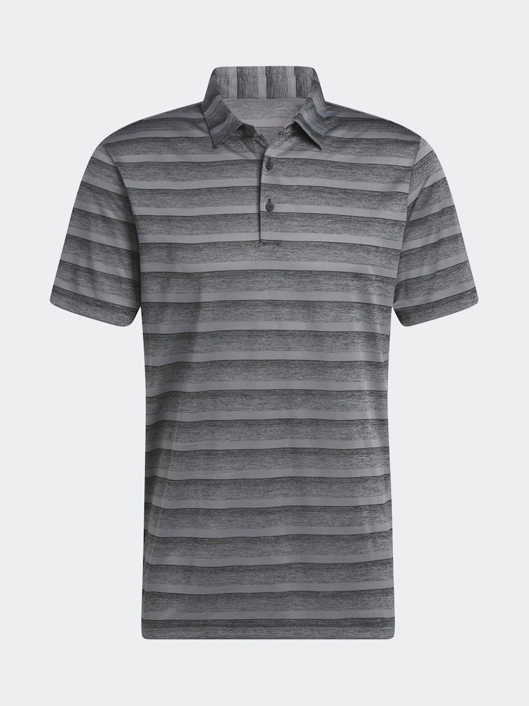 adidas Golf Two Colour Striped Polo Shirt - Image 1 of 1
