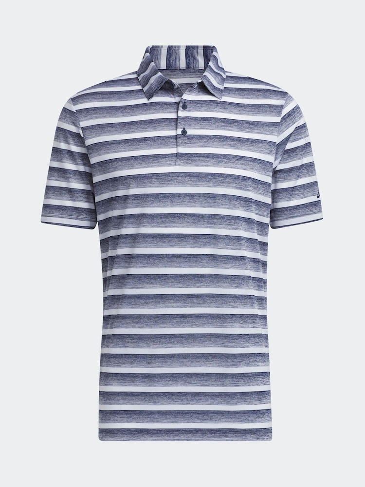 adidas Golf Two Colour Striped Polo Shirt - Image 5 of 5