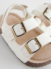 Neutral White Wide Fit (G) Corkbed Two Strap Sandals - Image 3 of 5