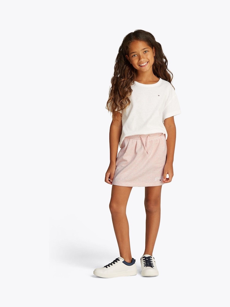 Tommy Hilfiger Orange Pleated Terry Skirt - Image 1 of 6