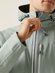 Regatta Green/Lime Mens Birchdale II Waterproof Jacket - Image 4 of 9