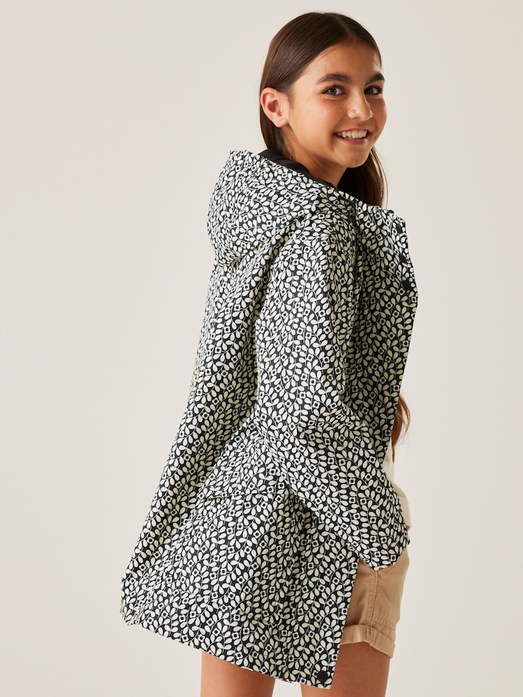 Regatta Black Girls Orla Kiely Swing Waterproof Jacket - Image 2 of 7