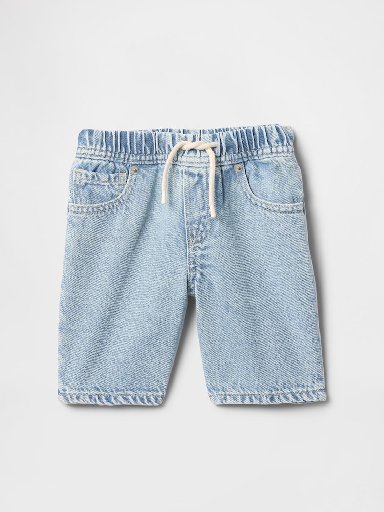 Gap Blue UltraSoft Denim Pull On Shorts (6mths-5yrs) - Image 1 of 2