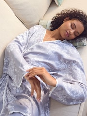 Laura Ashley Grey Josette Dressing Gown - Image 5 of 7