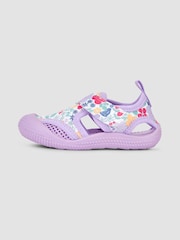 JoJo Maman Bébé Lilac Floral Print Beach & Swim Sandals - Image 4 of 4