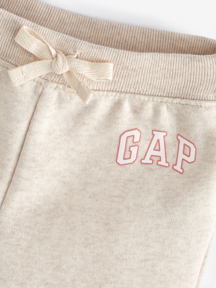 Gap Cream Logo Fleece-Lined Joggers (Newborn-5yrs) - Image 3 of 3 Gap Cream Logo Fleece-Lined Joggers (Newborn-5yrs) - Image 3 of 3
