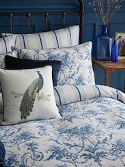 Laura Ashley Midnight Blue Tuileries 100% Cotton Duvet Cover and Pillowcase Set - Image 3 of 7