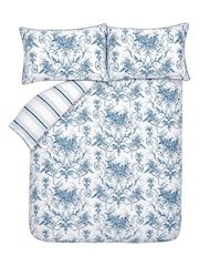 Laura Ashley Midnight Blue Tuileries 100% Cotton Duvet Cover and Pillowcase Set - Image 5 of 7