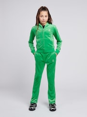 Juicy Couture Light Green Girls Diamanté Bootcut Joggers - Image 2 of 7